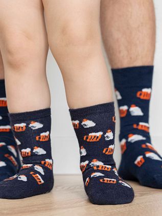 Suitable Vater Sohn Socken Dunkelblau