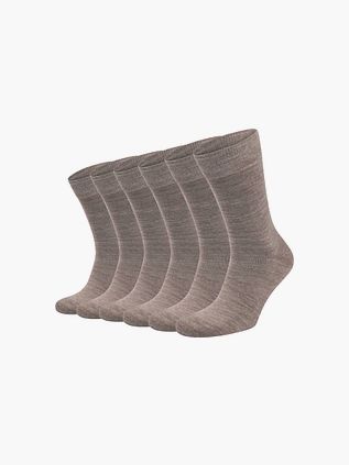Suitable Merino Sokken Taupe 6-Pack