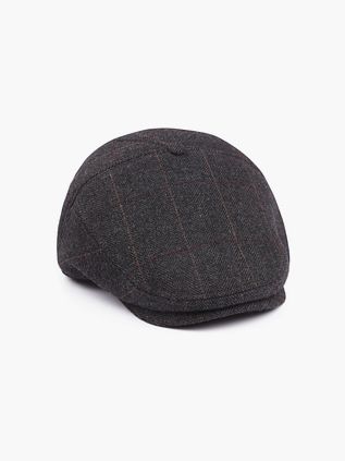 Barts Herringbone Surr Kasket i Uldblanding i Kulgrå