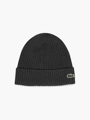 Lacoste Strikket Hat i Uld Sort