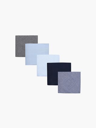 Suitable Mouchoirs Lot de 5 Vichy Bleu