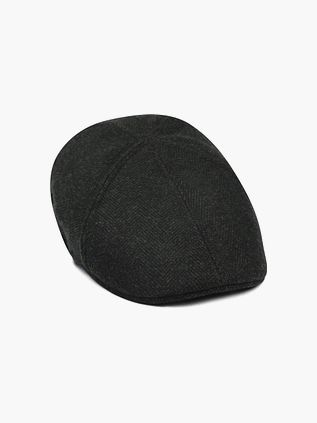 Suitable Flat Cap Wool Herringbone Dunkelgrün