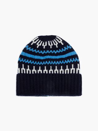 ConnaissanceCotton Apparel Bonnet Laine Impression Marine