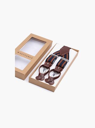 Suitable Luxe Bretellen Streep Navy