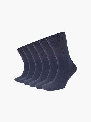 Tommy Hilfiger Classic 6-Pack Skarpety Niebieskie
