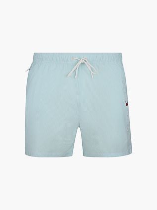 Tommy Hilfiger Badeshorts Drawstring Seersucker Aqua
