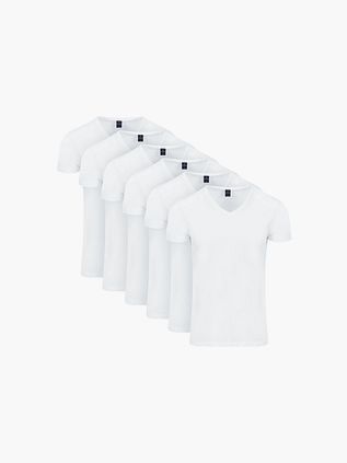 Suitable Vitasu T-Shirt z dekoltem w serek biały 6-pack