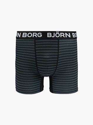 Bjorn Borg Performance Boxershorts 2-Pack Schwarz Petrol