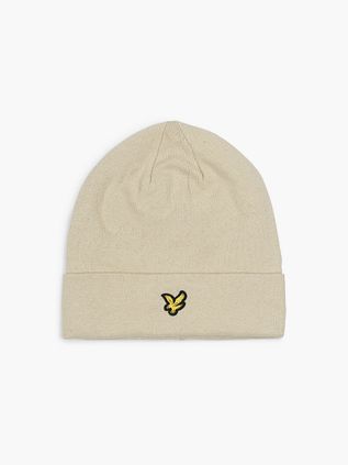 Czapka Lyle & Scott z domieszką wełny, ecru