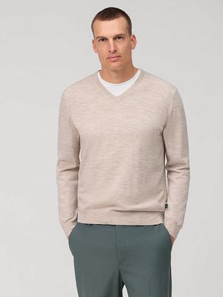 Olymp Casual Trøje i Beige Uld