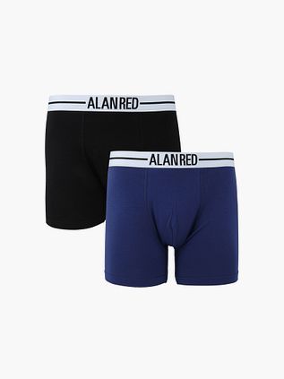 Alan Red boxer nero blu 2 Pack