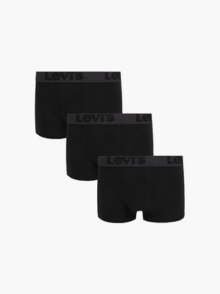 Levi's Boxershorts 3-Pack Ensfarvet Sort