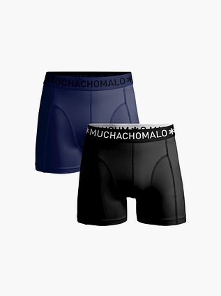 Muchachomalo Boxershorts Microfiber 2-Pack Sort Blå