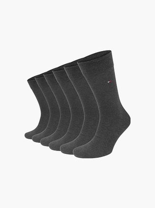 Tommy Hilfiger Classic skarpety 6-pack antracytowe