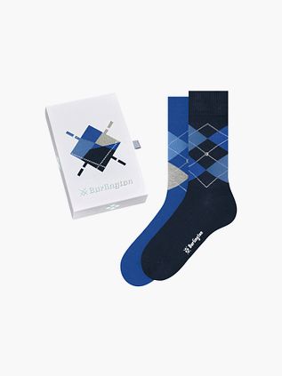 Burlington Gaveæske 2-pak Ruter Blå