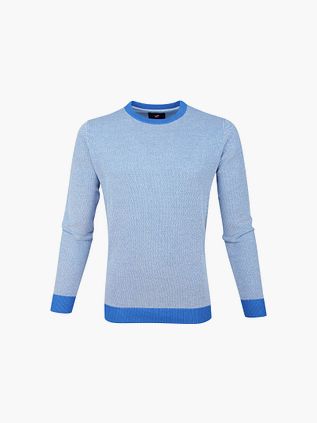 Suitable Bomullspullover Thomas Blå