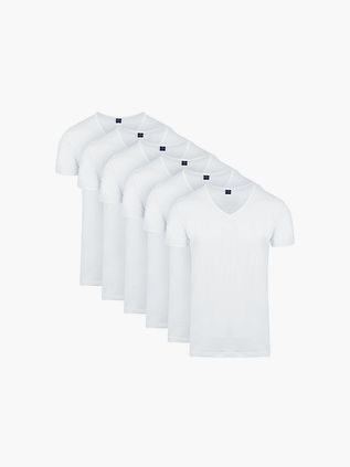 Suitable Vita T-Shirt de cuello de pico blanco (pack de 6)