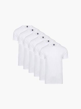 Alan Red Derby 6-Pack T-Shirts z okrągłym dekoltem – białe, promocja
