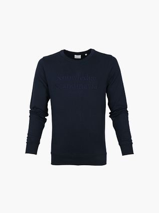 Sweter KnowledgeCotton Apparel Elm w kolorze granatowym