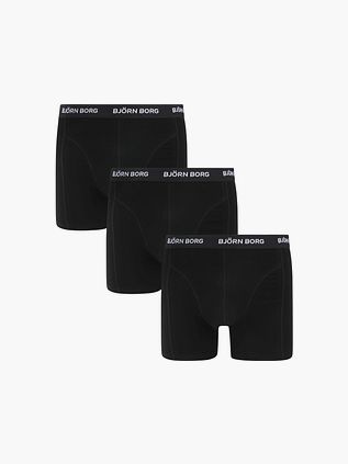 Björn Borg bomuldsstrækbokser 3-pakning sort