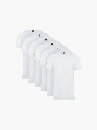 Suitable Obambo T-shirt rund hals hvid 6-pak