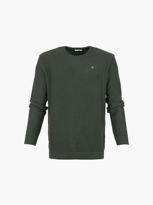 KnowledgeCotton Apparel Trøje Field Mørkegrøn