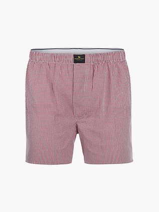 Steppin' Out boxer in popeline a quadri rosso