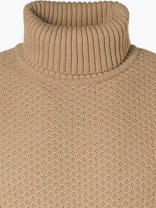 No Excess Turtleneck i Mix af Uld Beige
