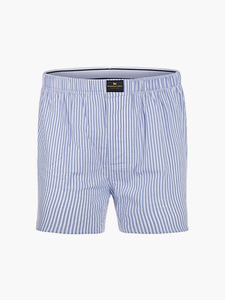 Steppin' Out Boksershorts Poplin Stripe Blå