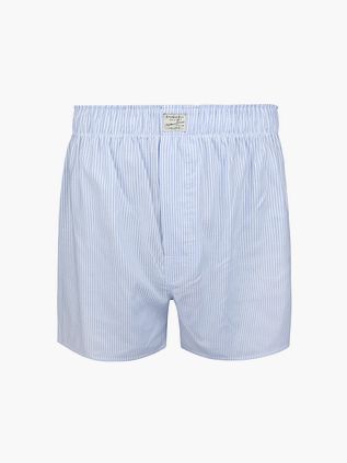 Steppin' Out boxershorts i stribet oxford, blå