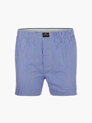 Steppin' Out Boxershorts Poplin Stripe Blå