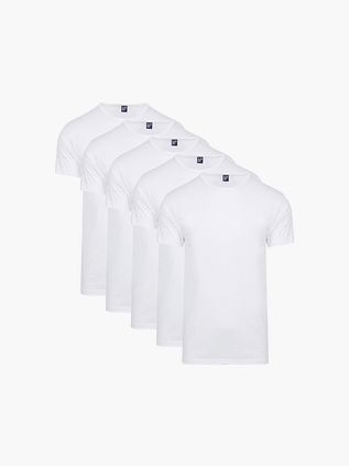 Alan Red Derby Camisetas Blanco pack de 5 unidades