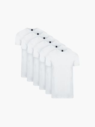 Suitable Ota T-shirt Rund Hals Hvid 6-Pak