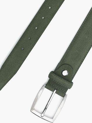 Suitable Ceinture en Cuir Daim Vert