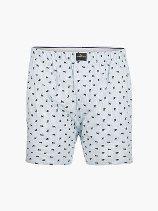 Steppin' Out Boxershorts i Poplin med Et Letblåt Tryk