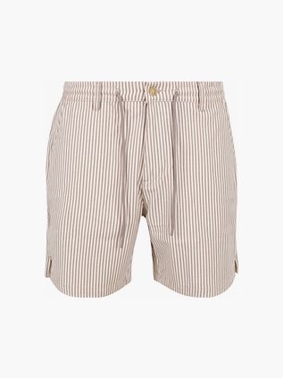 Vanguard Relaxed Short Stribet Beige