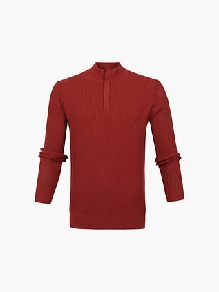 Suitable George Jersey Half Zip en color óxido