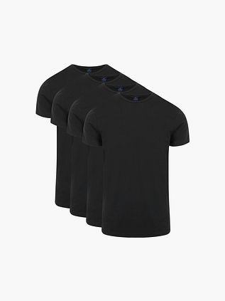 Suitable Ota T-shirt O-hals Sort 4-Pakke