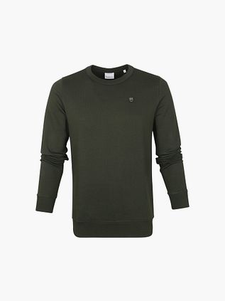 KnowledgeCotton Apparel Elm Pullover Mørkegrøn