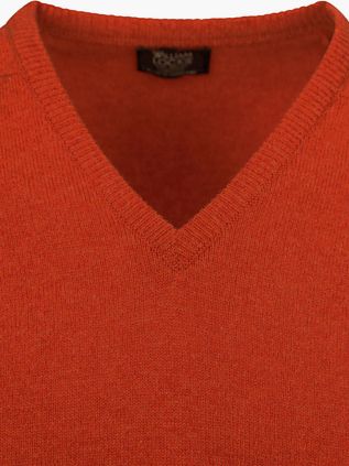 William Lockie V-neck Lambswool Ember