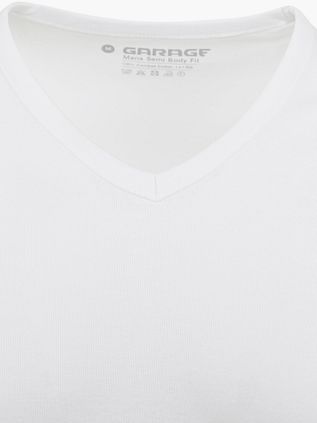 Garage Basic T-shirt V-ringad Vit