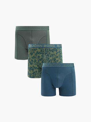 Björn Borg Boksershorts 3-pakning Stretch Grønn