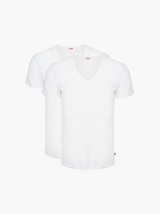 Levi's T-shirt V-Neck Blanc Lot de 2