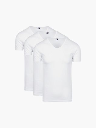 Alan Red Oklahoma T-shirt Stretch Hvid (3-pak)