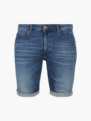 No Excess Korte Denim Stretch Shorts Stonewashed Blå