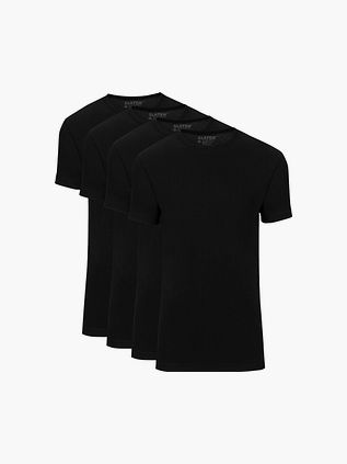 Slater 4-pak Basic Fit T-shirt sort