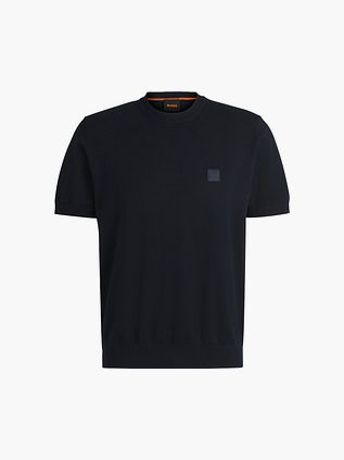 BOSS Strikbluse Kanache Navy