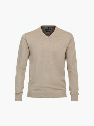 Pullover CASAMODA con scollo a V ecru