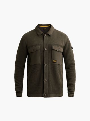 PME Legend Strickjacke Mixed Textures Beluga Grün
