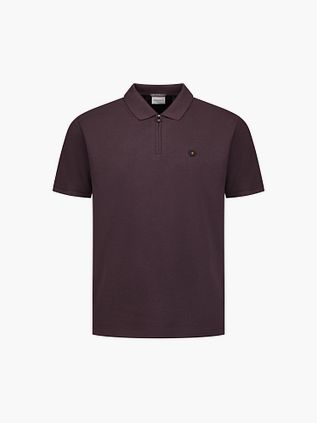 Koszulka polo No Excess Half Zip w kolorze brązowym
